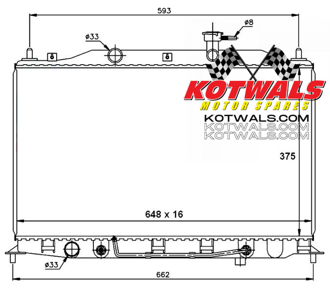 RADIATOR HYUNDAI ACCENT 1.6 06-11 G4ED-ALPHA1 - Kotwals Motor Spares ...