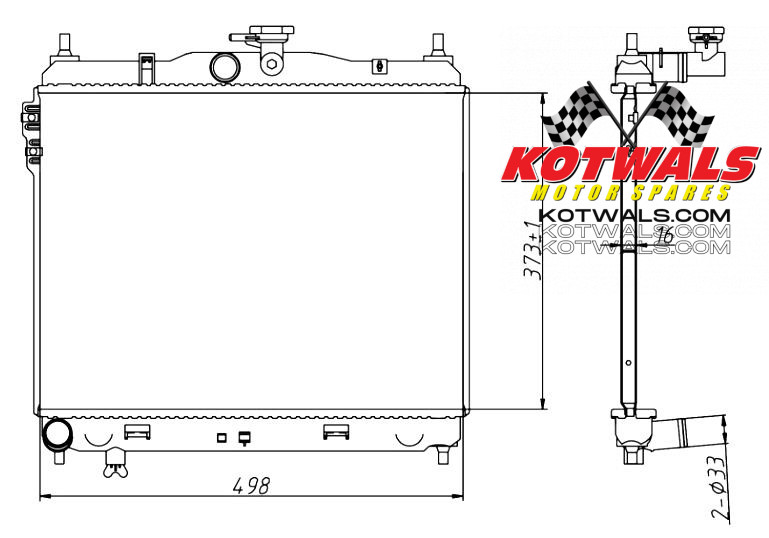 RADIATOR HYUNDAI GETZ 1.3 1.4 1.6 03-12 G4EA G4EE G4ED - Kotwals Motor ...